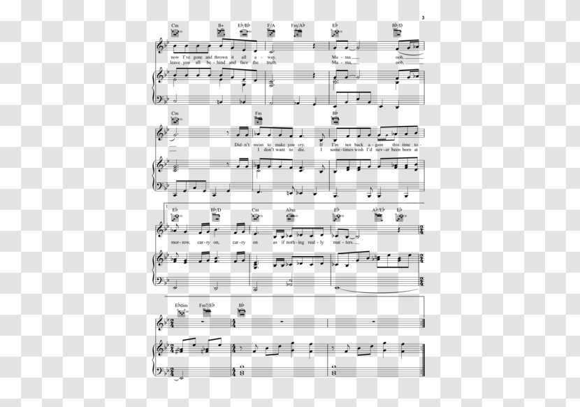 Moonlight Sonata (Sheet Music) Piano Musical Note - Tree - Bohemian Rhapsody Transparent PNG