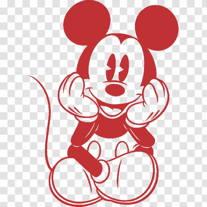 Mickey Mouse Minnie Apple IPod Touch (5th Generation) Ariel The Walt Disney Company - Heart - Vintage Clown Stickers Transparent PNG