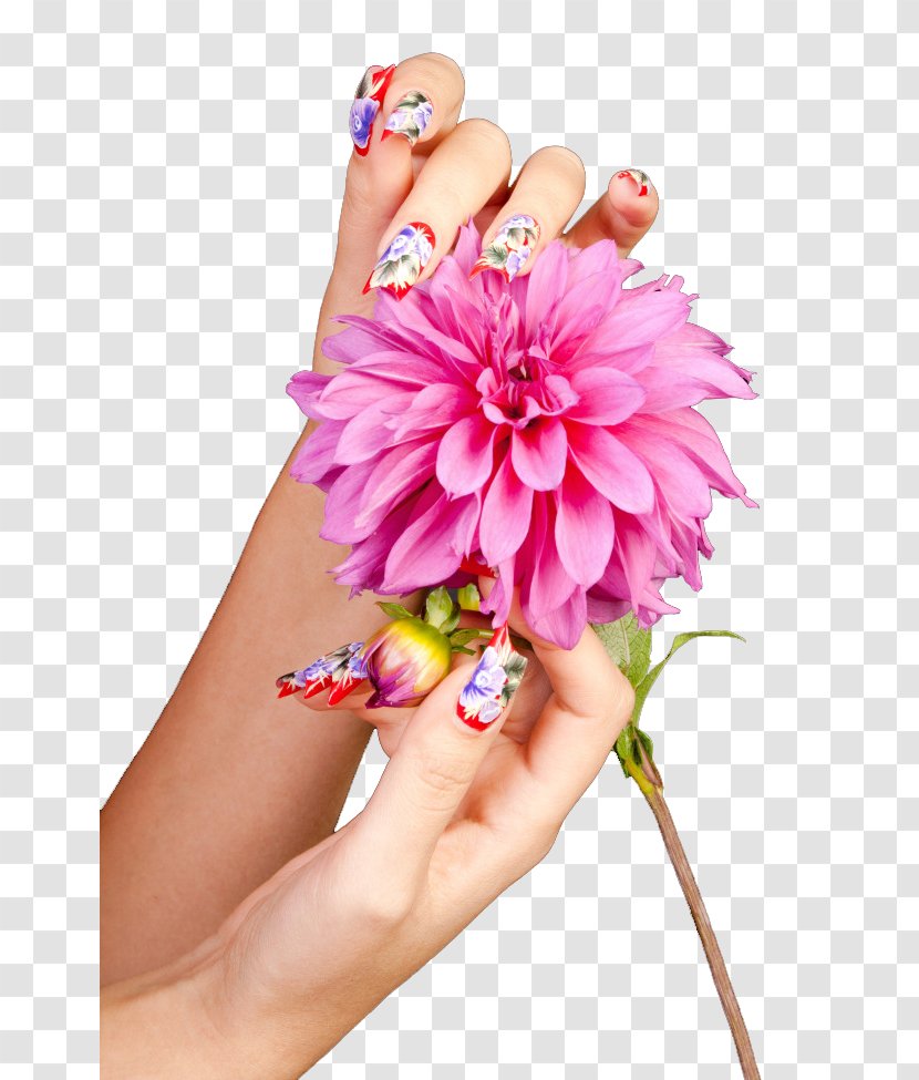 Nail Art Polish Ava Nails - Floral Design - Flowers FIG. Transparent PNG
