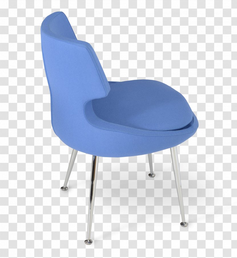 Chair Plastic Cobalt Blue Comfort Armrest - Sky - Dining Transparent PNG
