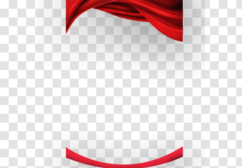 Red Wallpaper - Pattern - Ribbon Border Transparent PNG