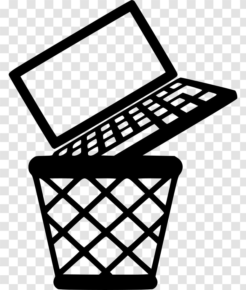 Recycling Symbol Rubbish Bins & Waste Paper Baskets Bin - Black And White - Rectangle Transparent PNG