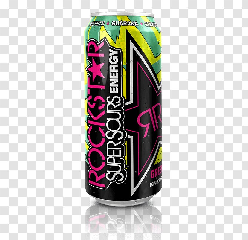 Energy Drink Sour Rockstar Red Bull - Guava - Green Apple Cocktail Transparent PNG