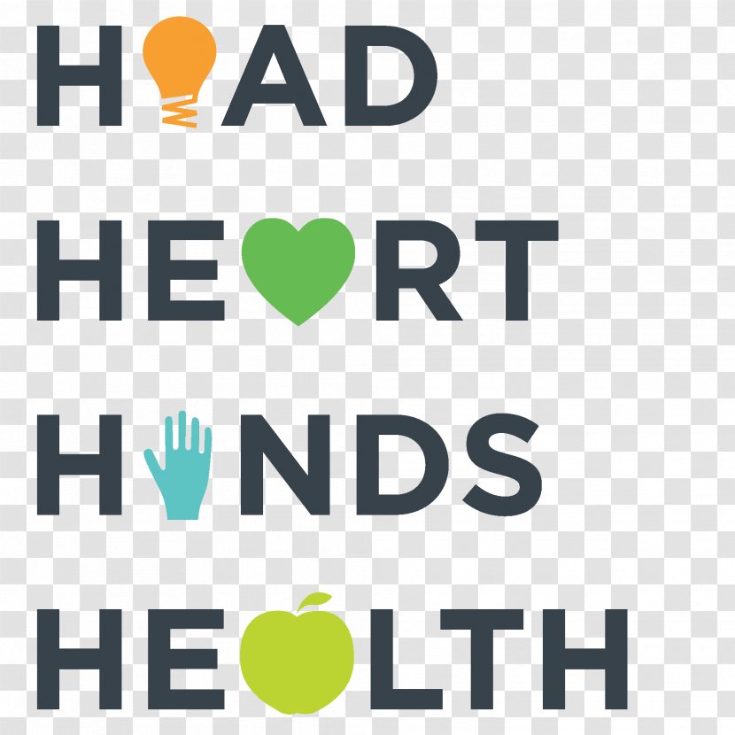 Hand 4-H Logo Heart Health - Text - Clover Youth Transparent PNG