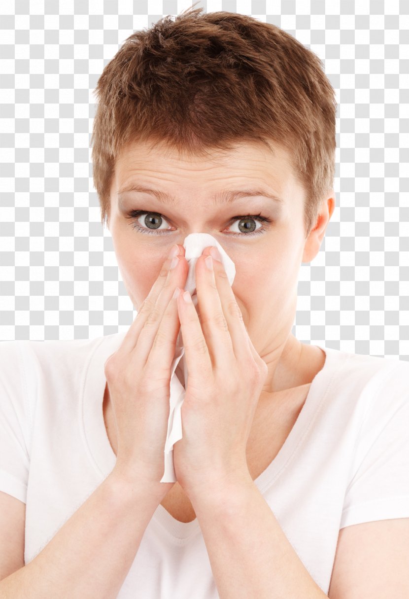 Allergy Nasal Congestion Allergen Symptom Disease - Silhouette - Woman With Blowing Nose Transparent PNG
