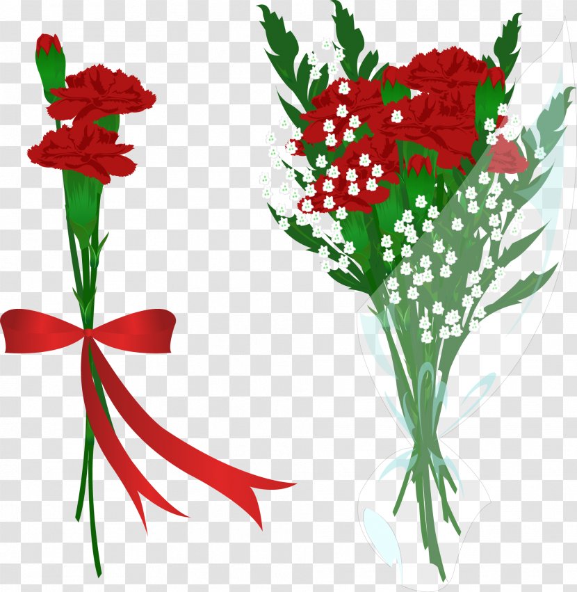 Carnation Flower Euclidean Vector - Cut Flowers - Bouquet Of Roses Romantic Love Transparent PNG