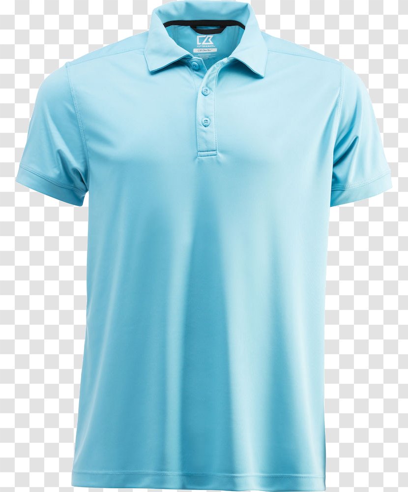 Polo Shirt T-shirt Cutter & Buck Golf - Aqua Transparent PNG