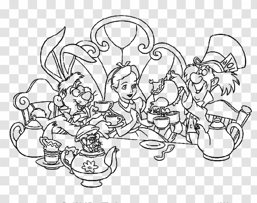 Alice In Wonderland Coloring Book Alice's Adventures White Rabbit The Macmillan Colouring - Head Transparent PNG