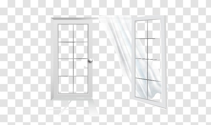 Window Architecture Shelf Daylighting Black And White - Vector Windows Transparent PNG