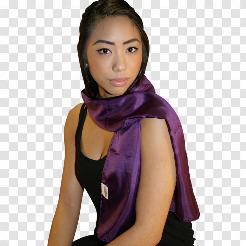 Scarf Shoulder Stole Purple - Silk Transparent PNG
