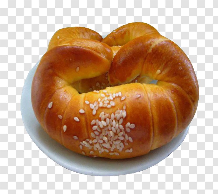 Lye Roll Bagel Croissant Hefekranz Danish Pastry - Staple Food - Pan Croissants Transparent PNG