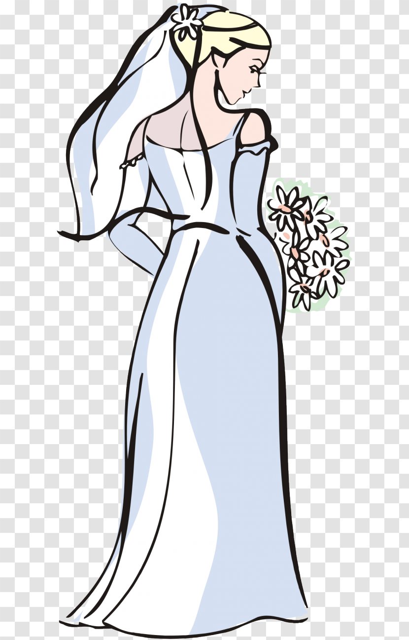 Clip Art Bridegroom Drawing - Flower - Bride Transparent PNG