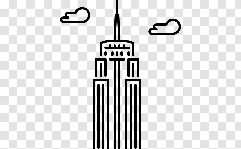 Empire State Building Chrysler Clip Art - Monochrome Transparent PNG