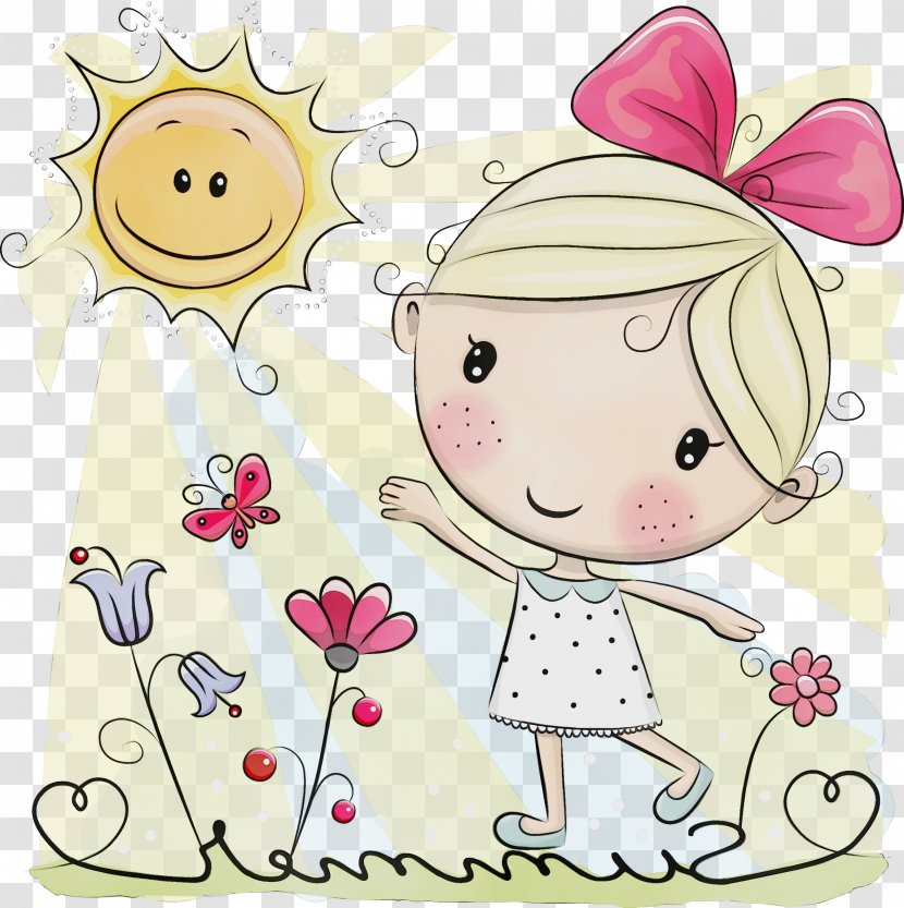 Pink Clip Art Cartoon Cheek Happy - Smile - Child Transparent PNG