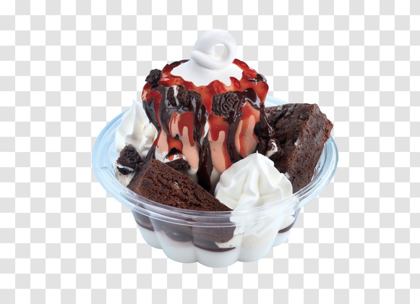 Sundae Chocolate Ice Cream Brownie Fudge - Syrup Transparent PNG