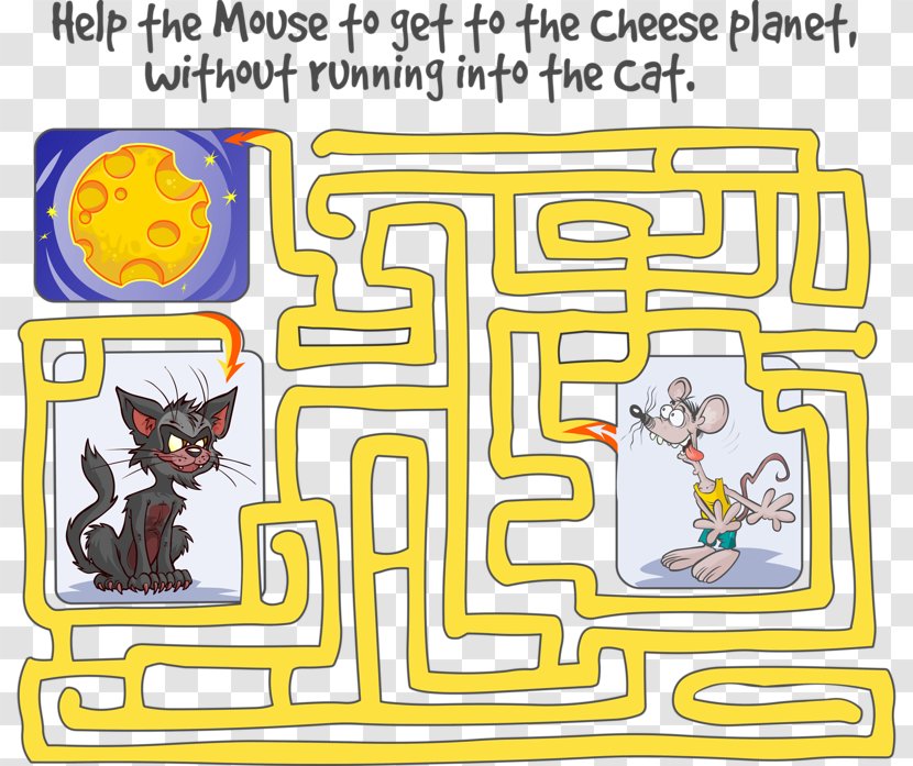 Maze Labyrinth Illustration - Game - Tom And Jerry To Play The Transparent PNG