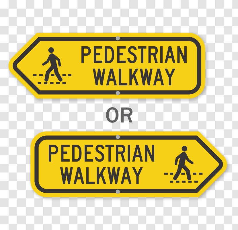 Lyle Tr-037-18Ha Traffic Sign,24 X 18In,Bk/Yel Logo Signage Product - Text - Safety Walkway Blocks Transparent PNG