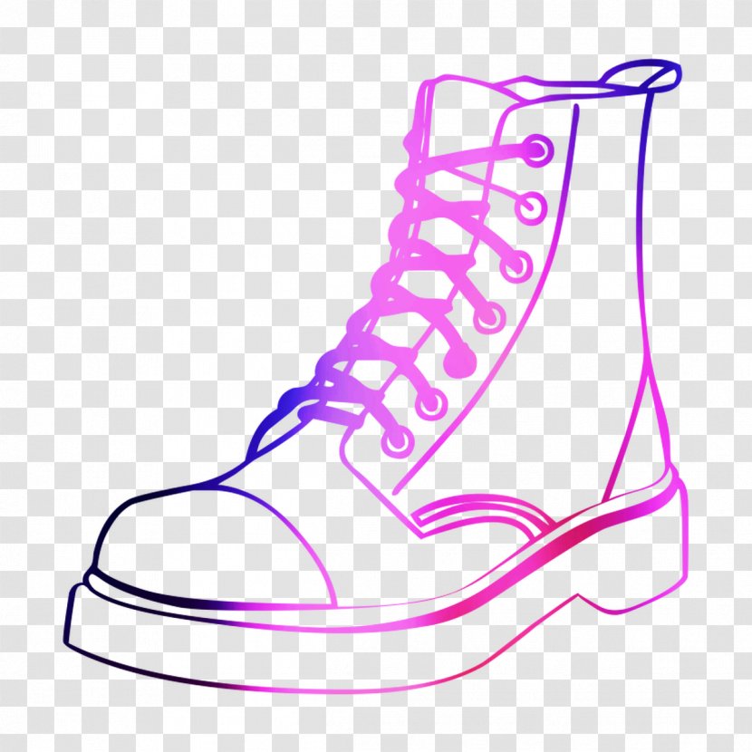 Combat Boot Drawing Shoe Knee-high - Sneakers - Pink Transparent PNG