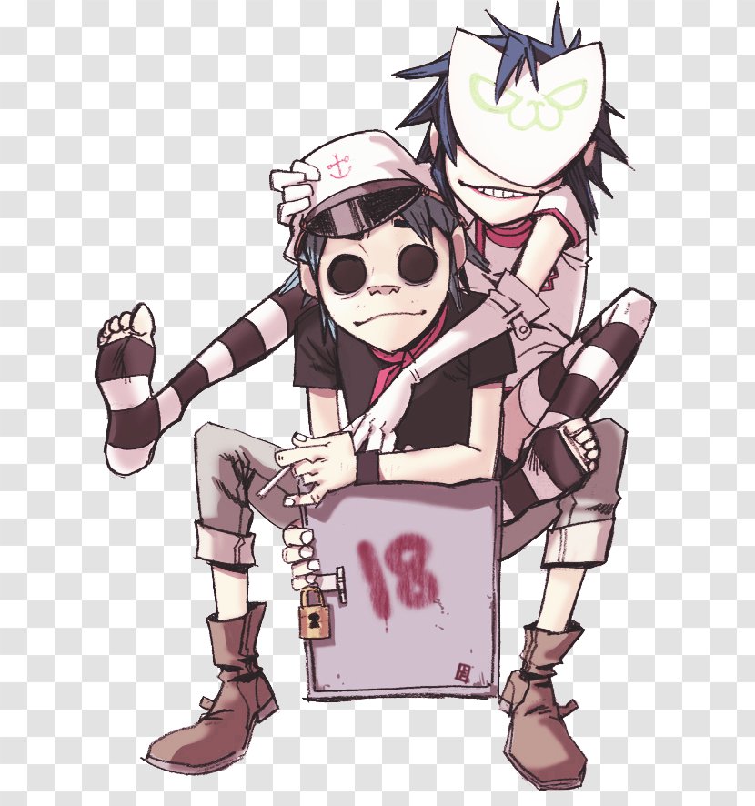 2-D Gorillaz Russel Hobbs Noodle Fan Art - Watercolor Transparent PNG