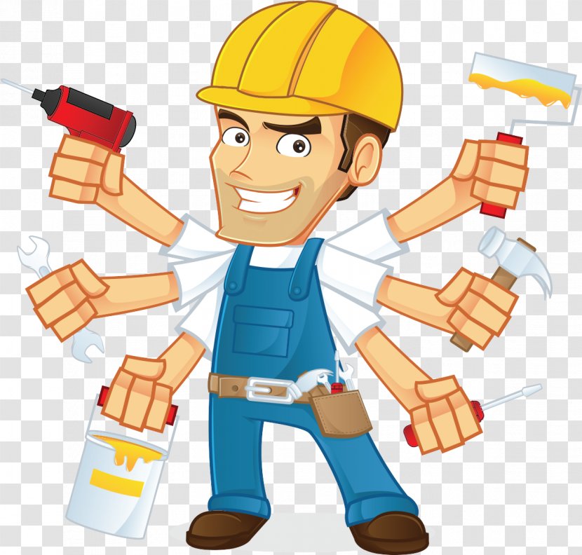 Hand Tool Handyman Home Repair Clip Art - Royaltyfree - Builder Transparent PNG