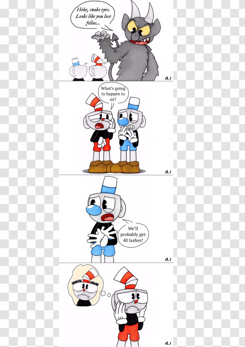 Cuphead Fan Art Devil - Text Transparent PNG