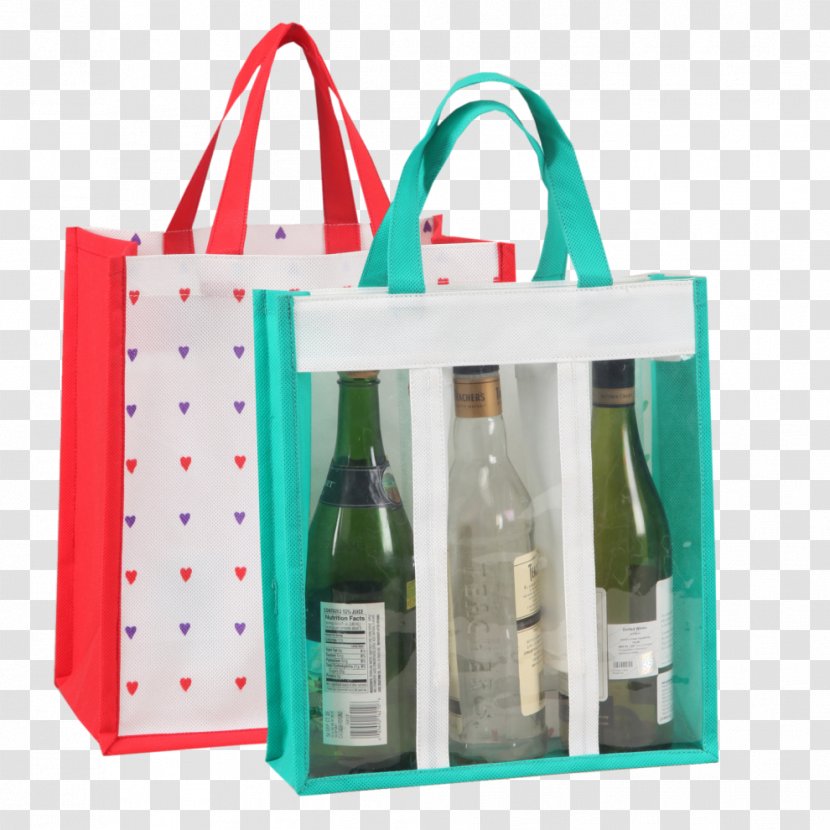 Wine Plastic Bottle Tote Bag Transparent PNG