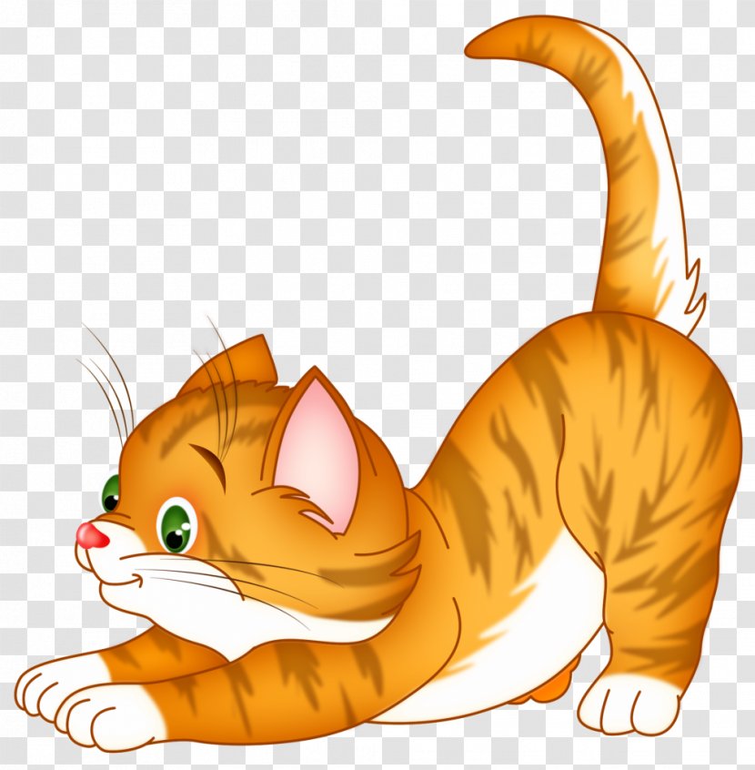 Tabby Cat Kitten Clip Art - Small To Medium Sized Cats Transparent PNG