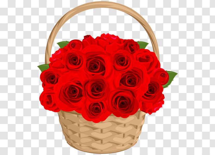 Birthday Garden Roses Greeting Gift Flower Bouquet - Bascket Transparent PNG