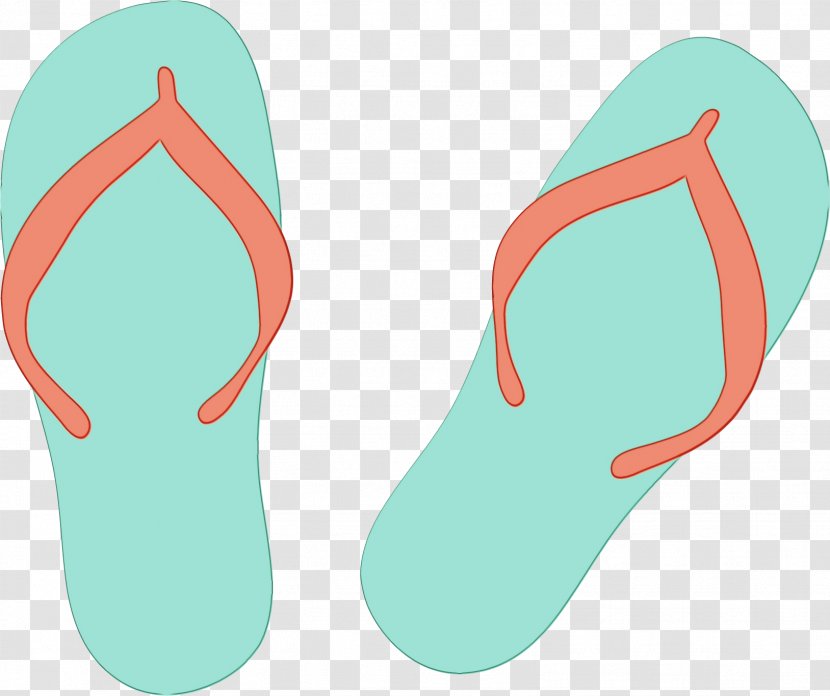 Flip-flops Shoe Product Design Font - Turquoise Transparent PNG