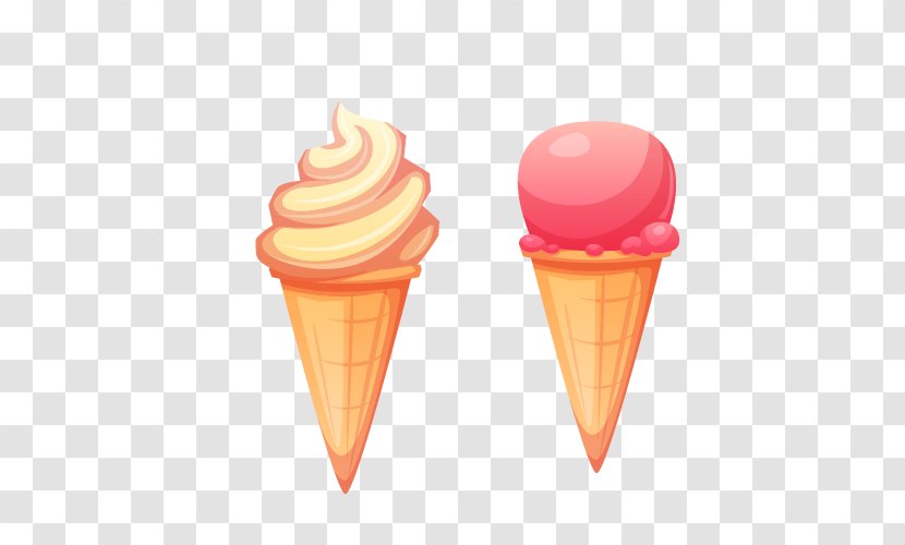 Ice Cream Cone Dessert - Vector Cones Transparent PNG