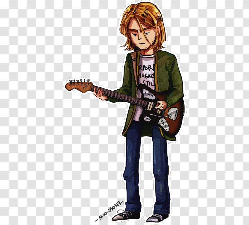 Sticker Guitarist Nirvana Fender Kurt Cobain Jaguar NOS Electric Guitar - Frame Transparent PNG