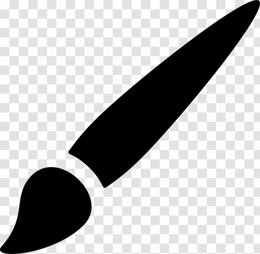 Paintbrush Icon - Cold Weapon - Black And White Transparent PNG
