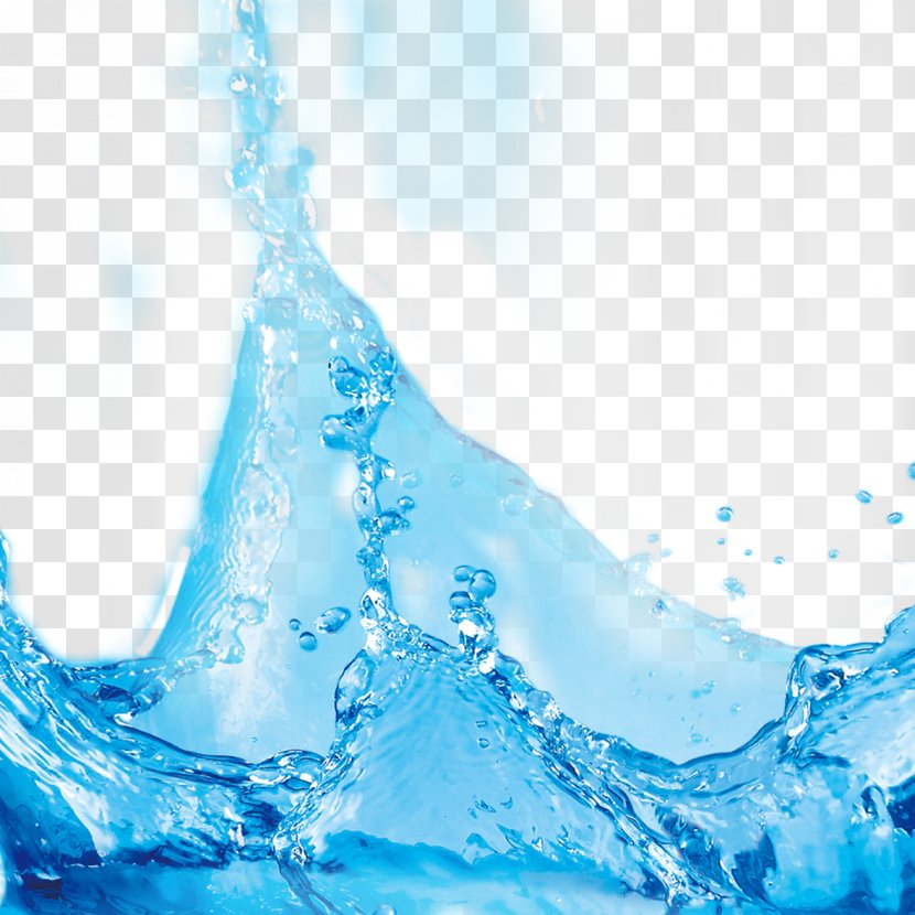Water Treatment Service Advertising Resource - Azure - Stunning Droplets Transparent PNG