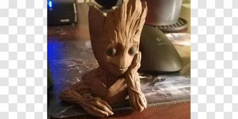 3D Printing Baby Groot Chainsaw Carving - Figurine Transparent PNG