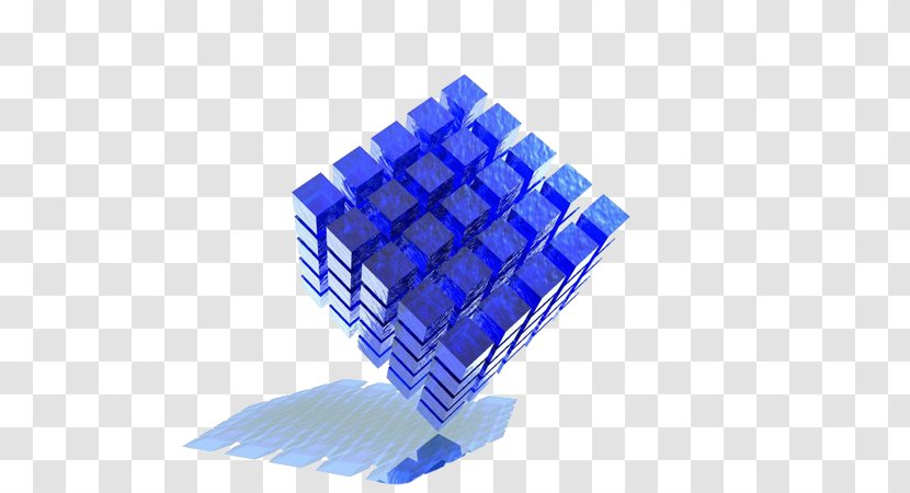 Cube Service Software Business Internet - Blue Transparent PNG