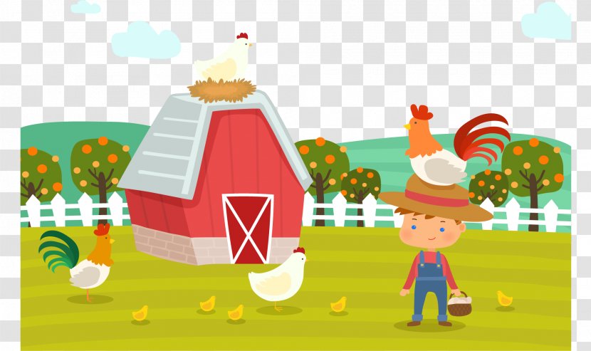 Hay Day Chicken - Cartoon Farm House Transparent PNG