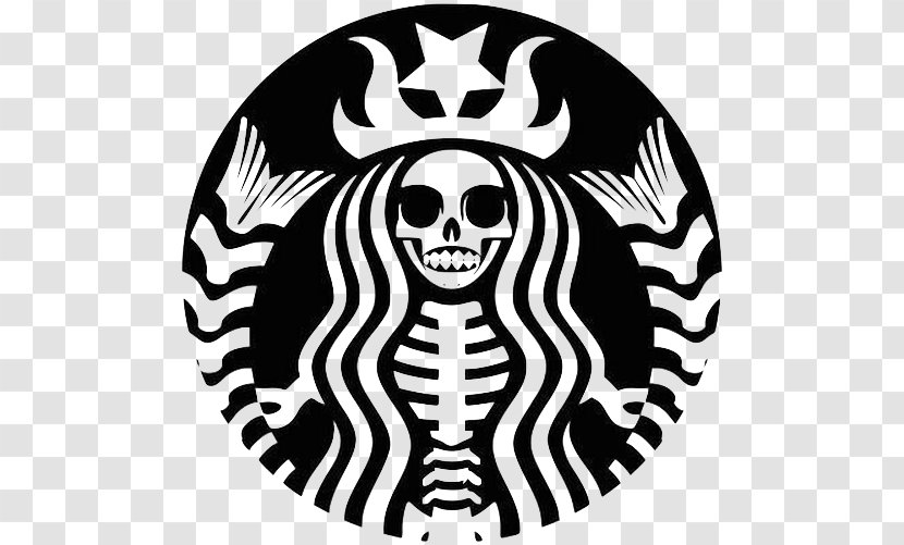 Silhouette Starbucks Logo Drawing - Bone Transparent PNG