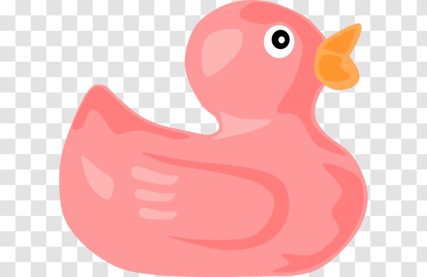 Baby Duckling Pink Rubber Duck Clip Art - Cartoon Transparent PNG
