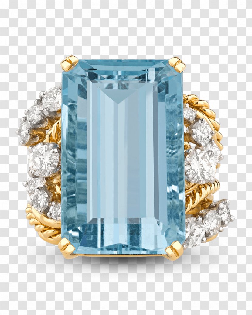 Sapphire Ring Carat Gemstone Diamond - Tree - Aquamarine Transparent PNG