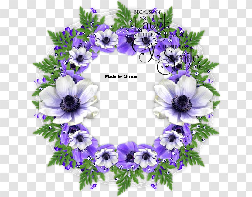 Floral Design Cut Flowers Wreath Flower Bouquet - Anemone Transparent PNG