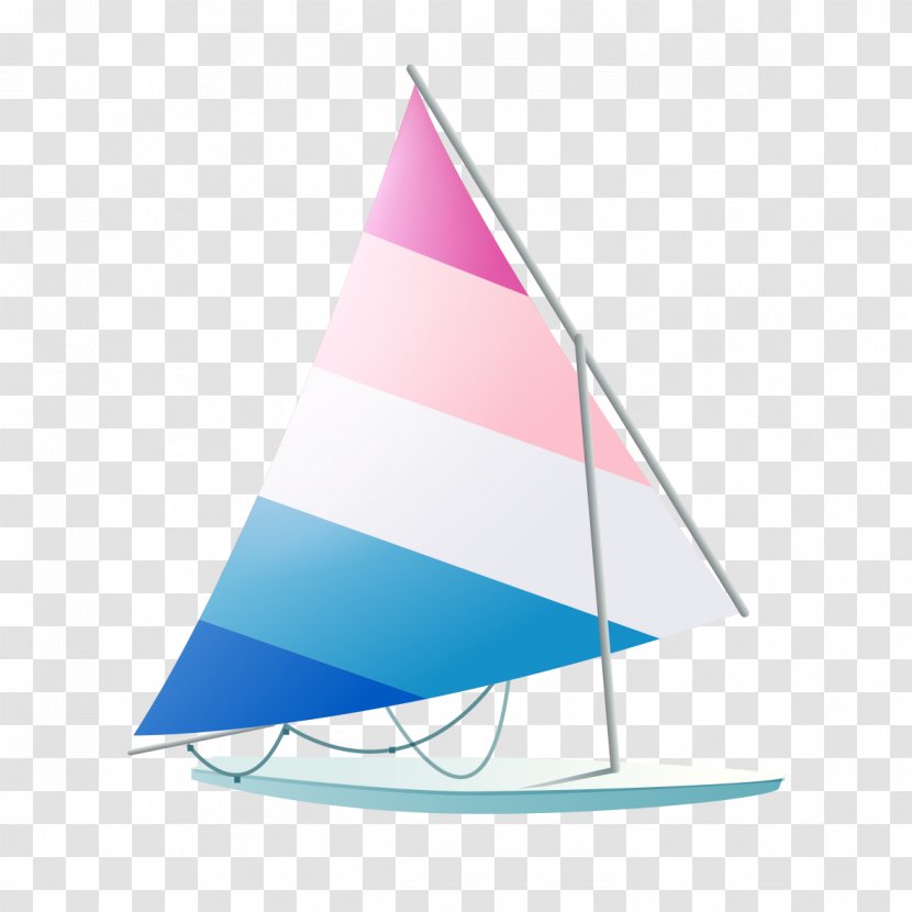 Sailboat - Windsurfing - Cartoon Sailing Boat Transparent PNG