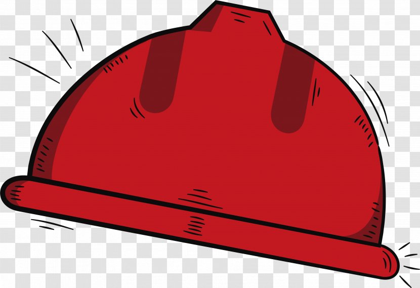 Helmet Computer File - Headgear - Red Hand-painted Transparent PNG