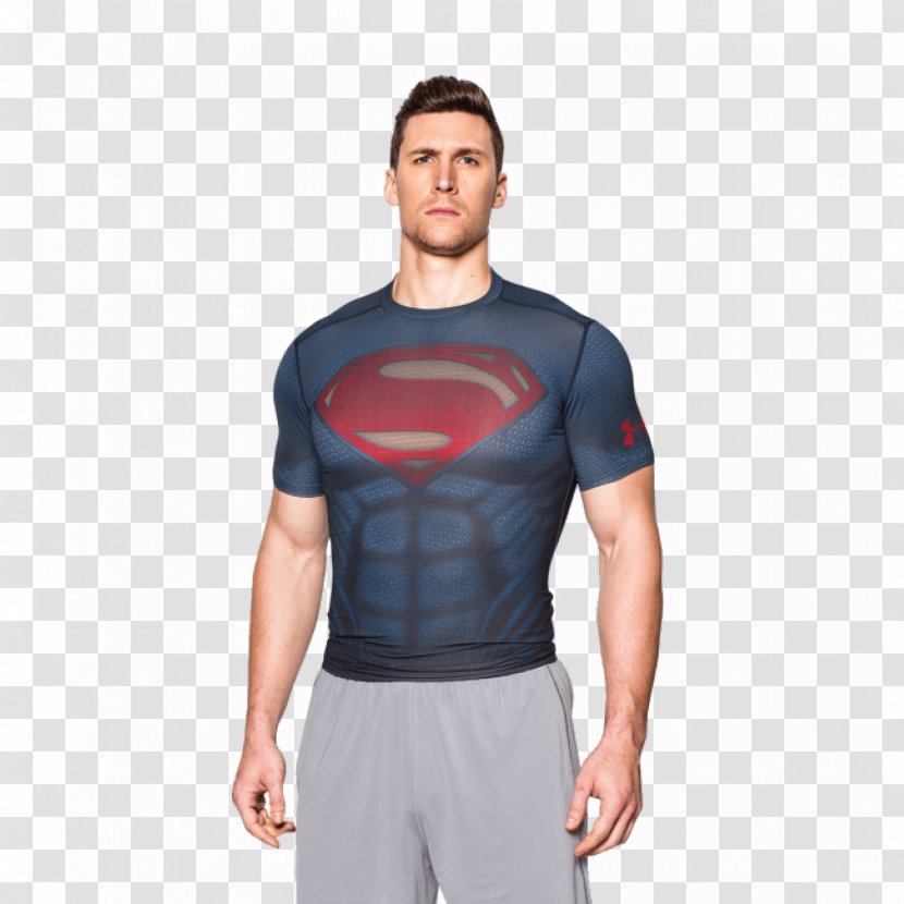 T-shirt Superman Batman Under Armour - Shoulder Transparent PNG