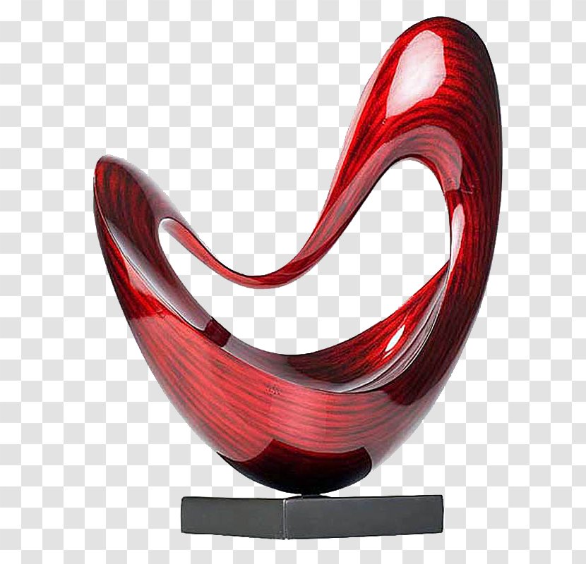 Modern Sculpture House Statue Decorative Arts - Abstract Art - Creative Red Seat Transparent PNG