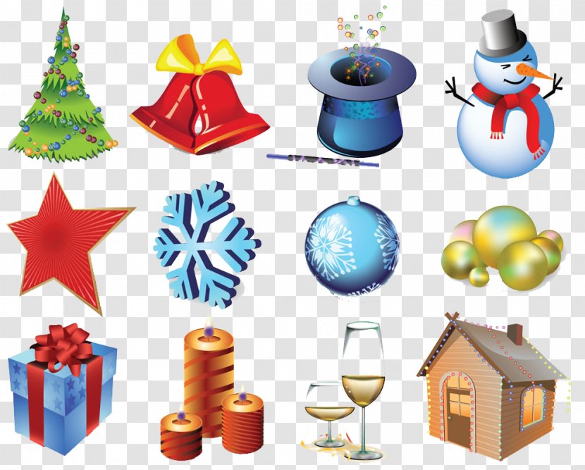 Christmas Clip Art - Holiday - Snowflakes And Other Elements Transparent PNG