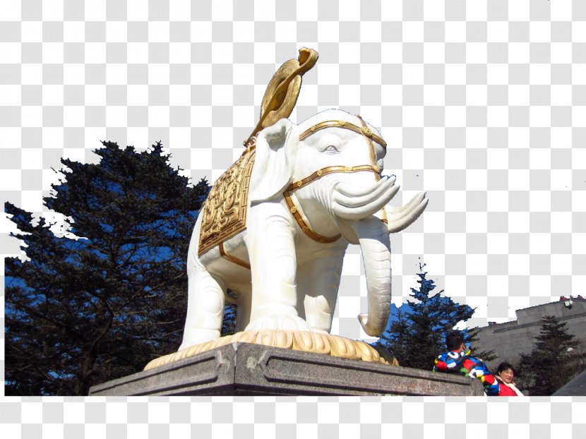 Hathi Jr. Elephant Sculpture Statue - Monument - Pure White Transparent PNG