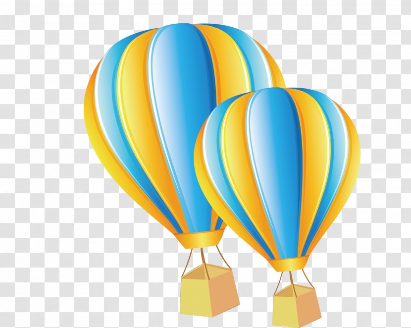 Hot Air Balloon Adobe Illustrator - Yellow - Vector Material Transparent PNG