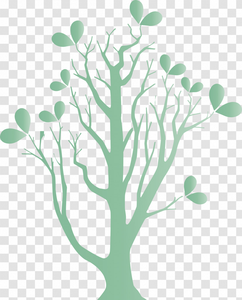 Green Branch Leaf Tree Plant Transparent PNG