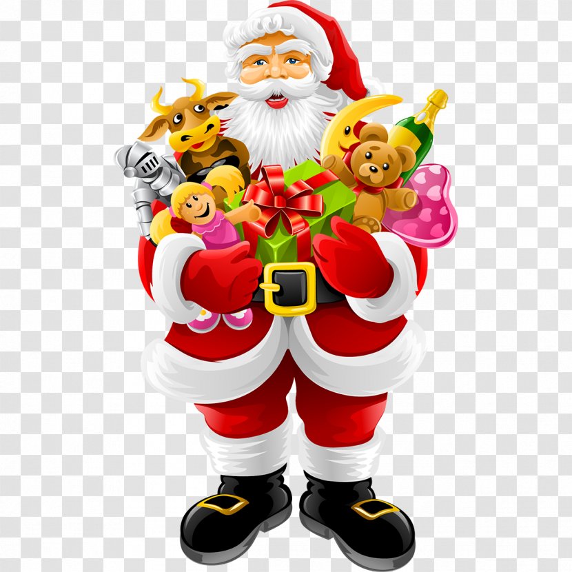 Santa Claus Christmas Day Ornament Tree Card - Figurine Transparent PNG