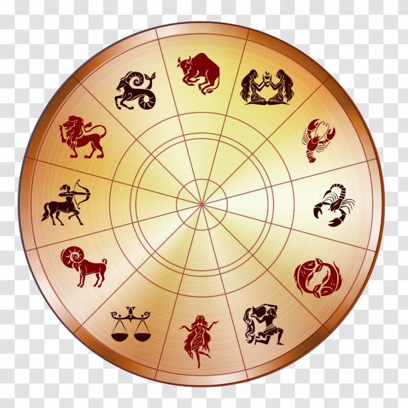 Zodiac Euclidean Vector Circle Astrology - Astrological Symbols - Metal Compass Constellation Chart Transparent PNG